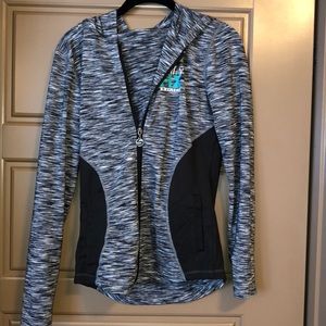Black & Gray Patterner Jacket w/ Hood